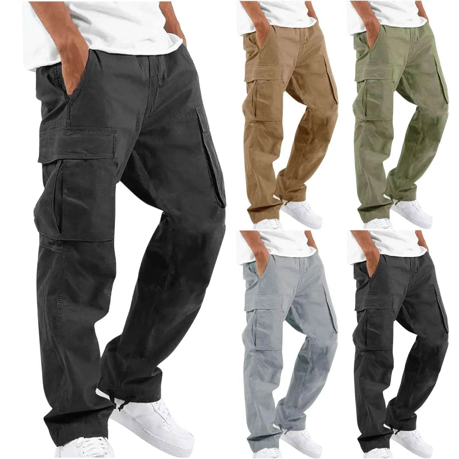 Men's Workwear Drawstring Multi-Pocket Pants - ZA-Zola