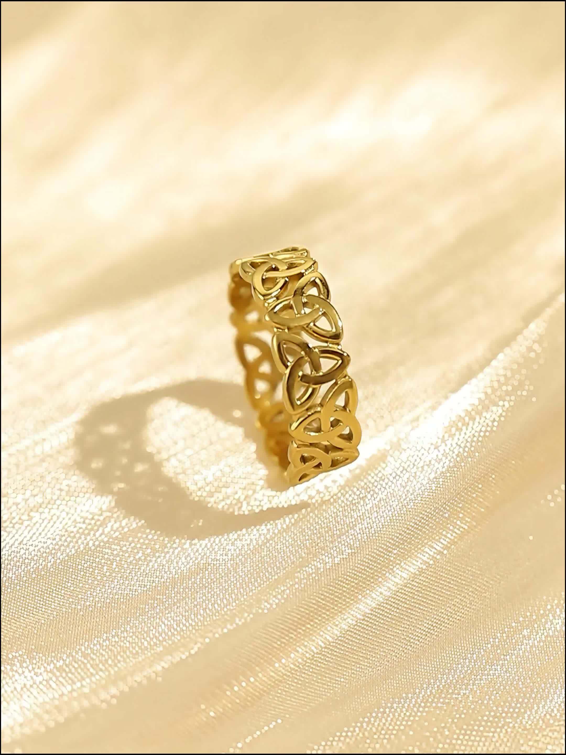 Celtic Knot Stainless Steel Open Ring Jewelry
