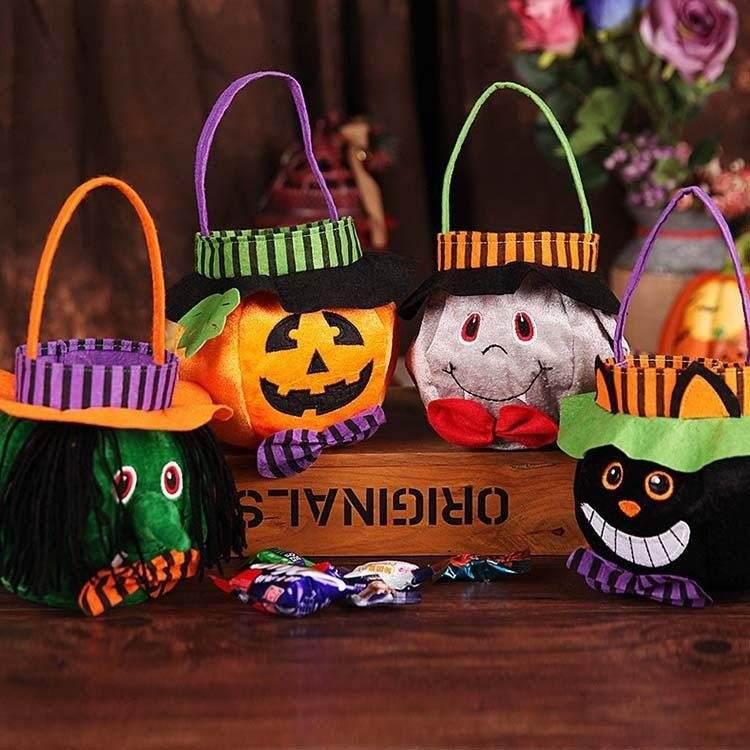 ZA-Zola Halloween Candy Bag Pumpkin Basket Kids - ZA-Zola