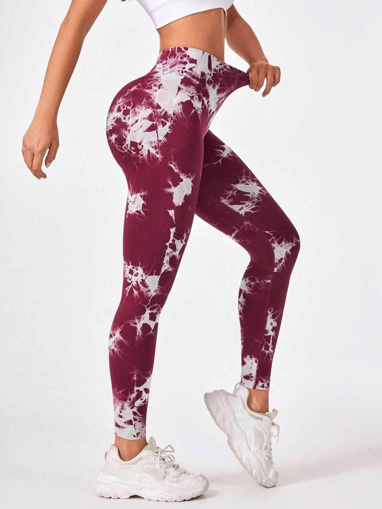 Tie Dye Seamless Leggings – High Waist Scrunch Butt Yoga Pants - ZA-Zola