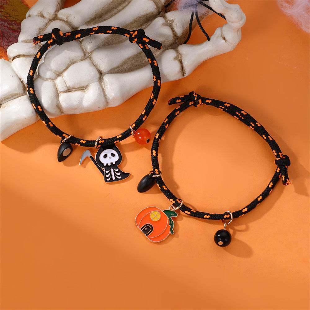 ZA-Zola Halloween Pumpkin Ghost Couple Bracelet - ZA-Zola