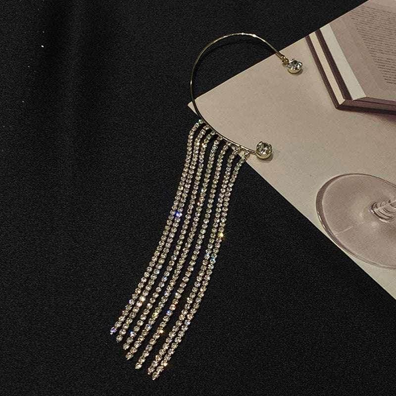 Long Pearl Tassel Earrings – Silver Elegance | ZA‑Zola - ZA-Zola