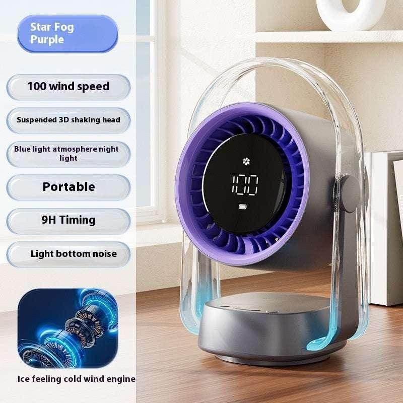 Digital Display 3D Suspension Cold Air Desktop Fan - ZA-Zola