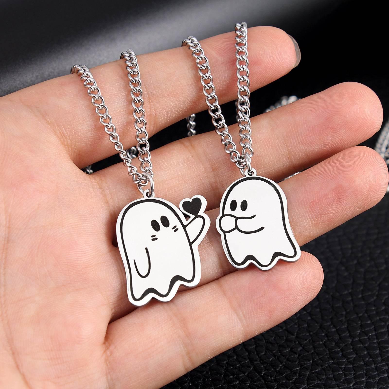 ZA-Zola Halloween Love Ghost Couple Necklace - ZA-Zola