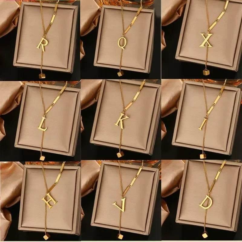 Shop 26 Letters Tassel Pendant Necklace – Elegant Gift - ZA-Zola