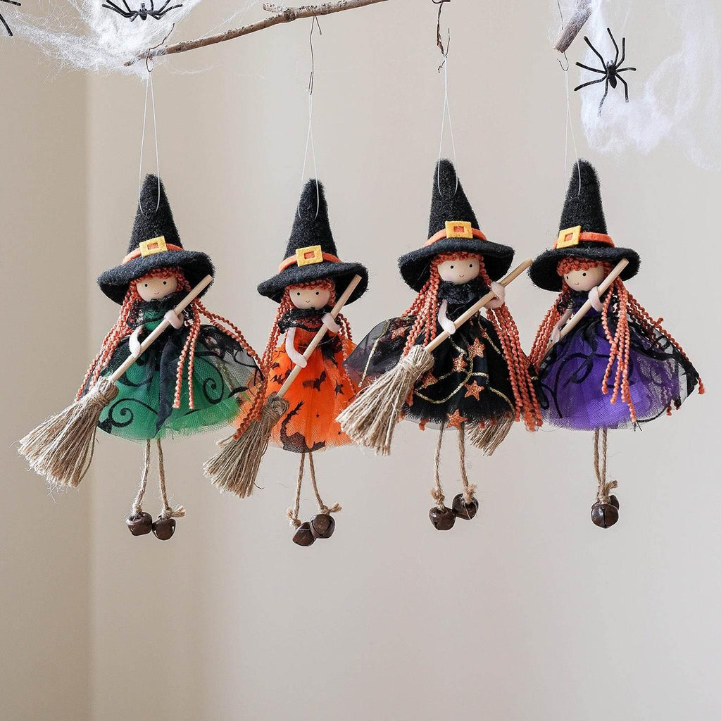 ZA-Zola Halloween Mesh Broom Girl Angel Pendant - ZA-Zola