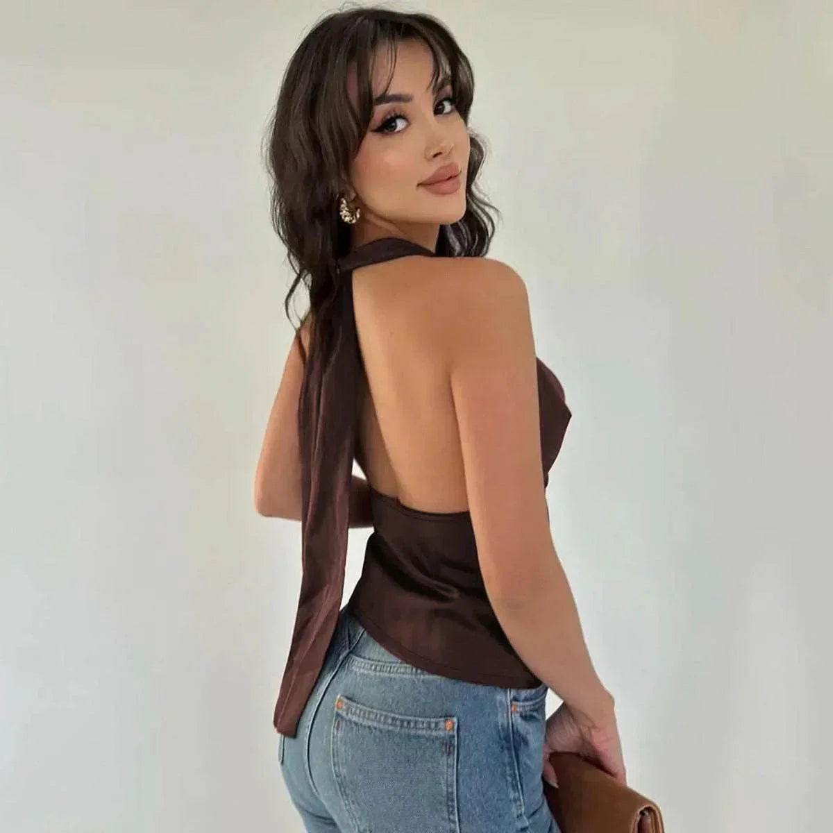 Halter Backless Tied Tube Top – Slim Fit Vest - ZA-Zola