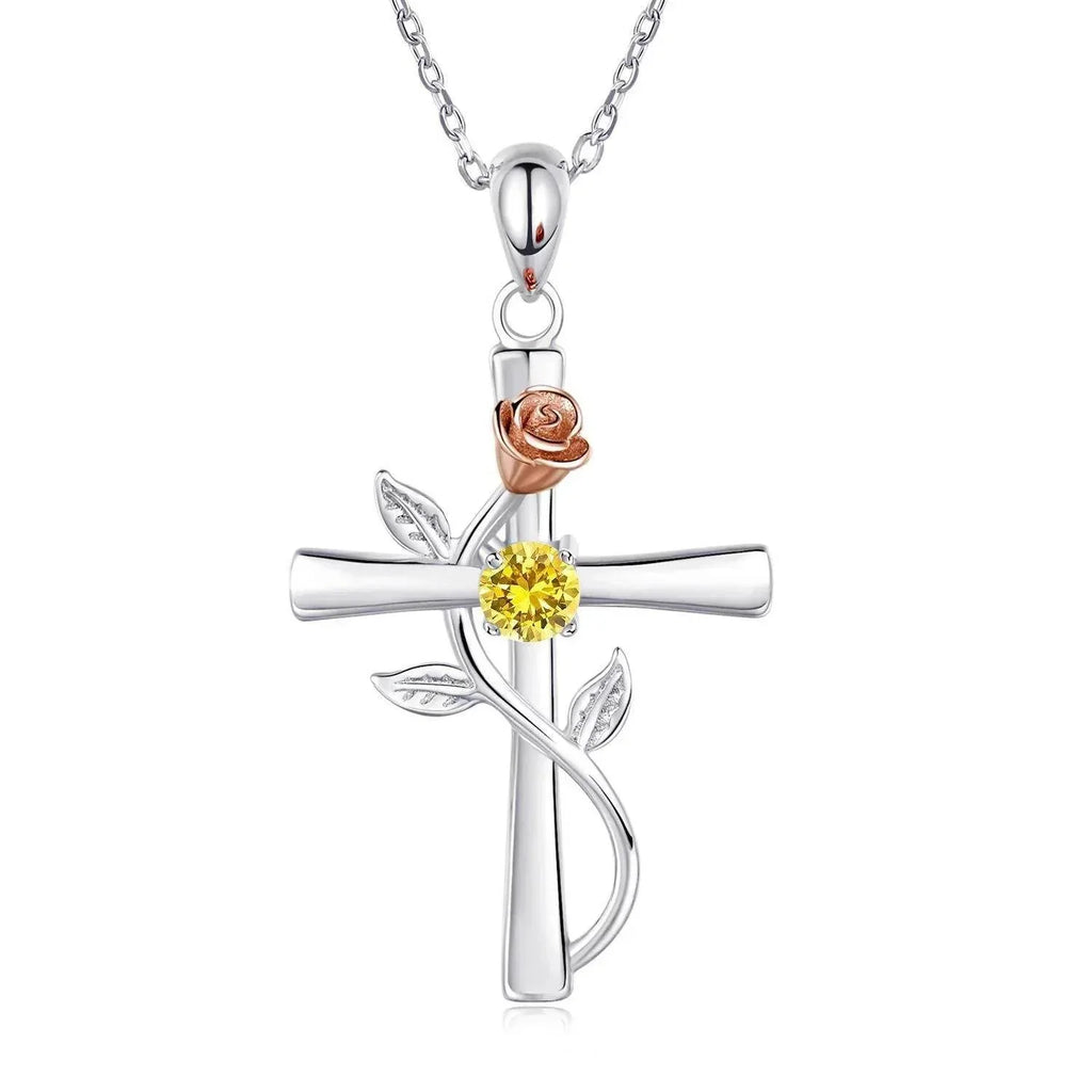 Shop Rose Cross Necklace – Perfect Gift Today! - ZA-Zola