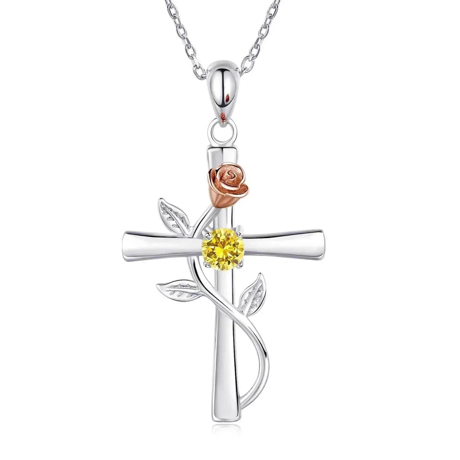 Shop Rose Cross Necklace – Perfect Gift Today! - ZA-Zola