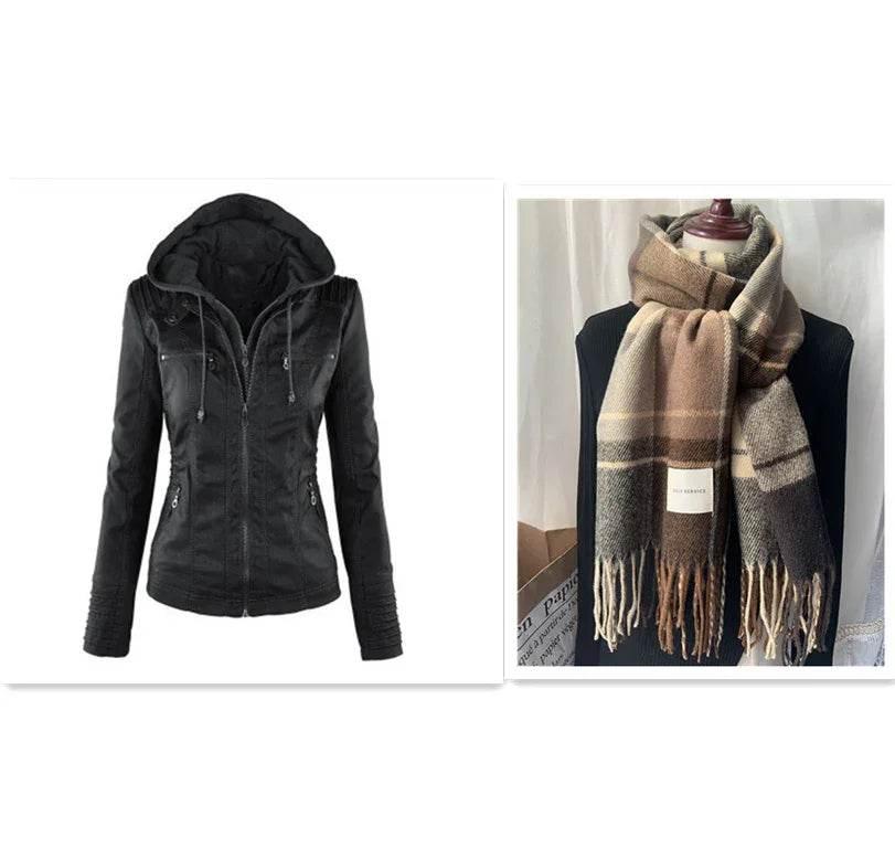 Women’s PU Hooded Jacket – Autumn Winter Style - ZA-Zola