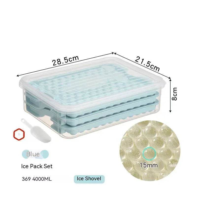 Ice Cube Mold with Lid – Sky Blue, Apricot, Modern Style - ZA-Zola