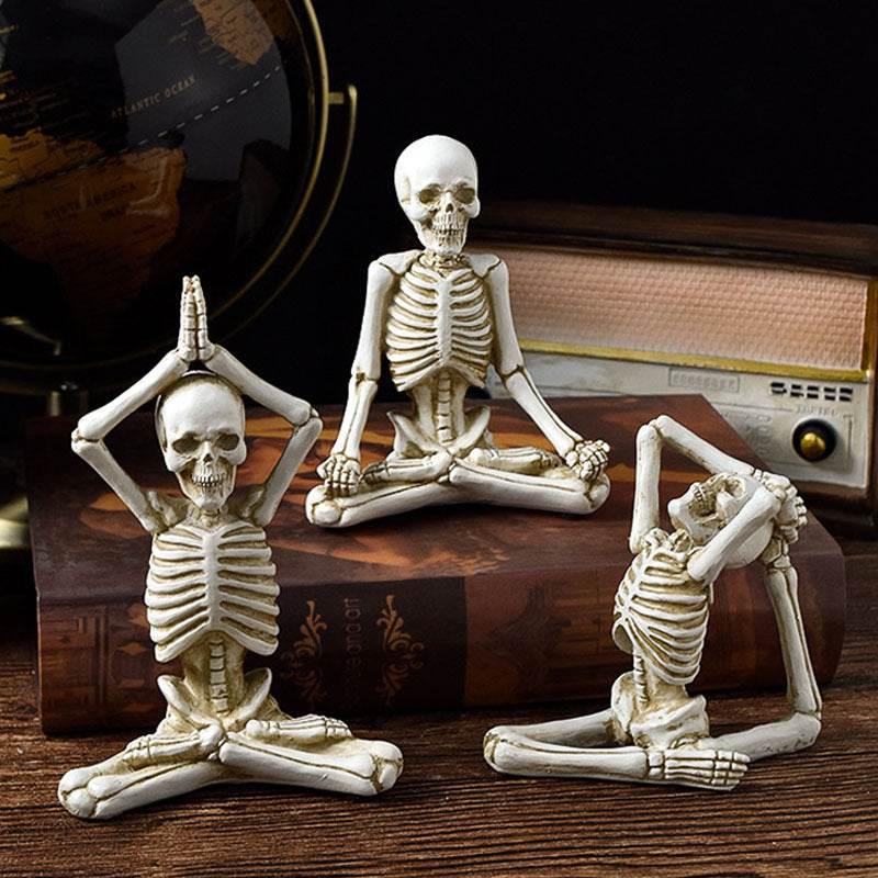 ZA-Zola Halloween Horror Yoga Skull Skeleton Ornaments - ZA-Zola