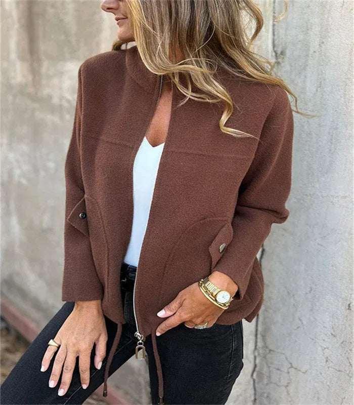 Woolen Lapel Suit Jacket Loose Fit Winter Blazer - ZA-Zola
