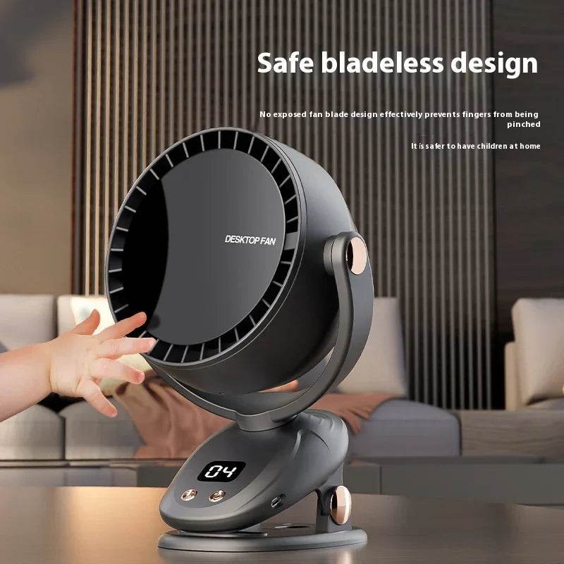 Bladeless USB Clip Fan with Oscillation & 6 Speeds - ZA-Zola