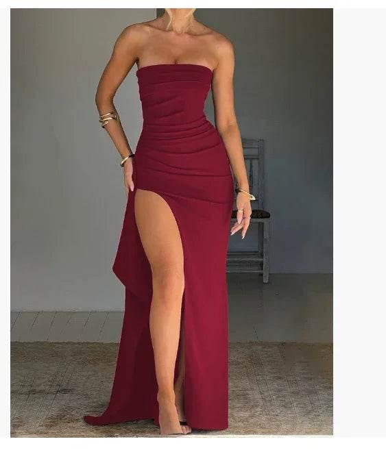 Slim Split Sleeveless Dress – Minimal Chic Look - ZA-Zola