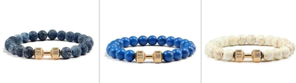 Turquoise Electroplated Alloy Barbell Bracelet - ZA-Zola