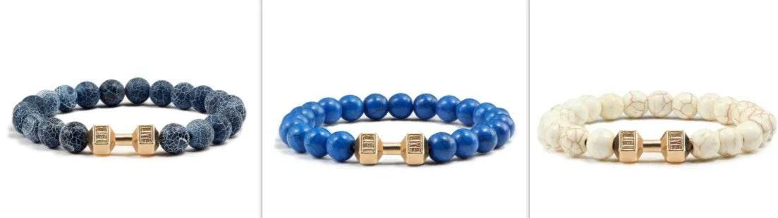 Turquoise Electroplated Alloy Barbell Bracelet - ZA-Zola