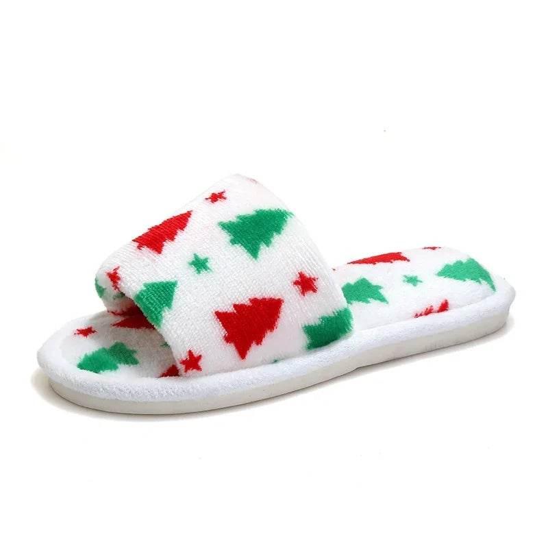 Christmas Tree Plush Slippers – Festive & Fuzzy Joy - ZA-Zola