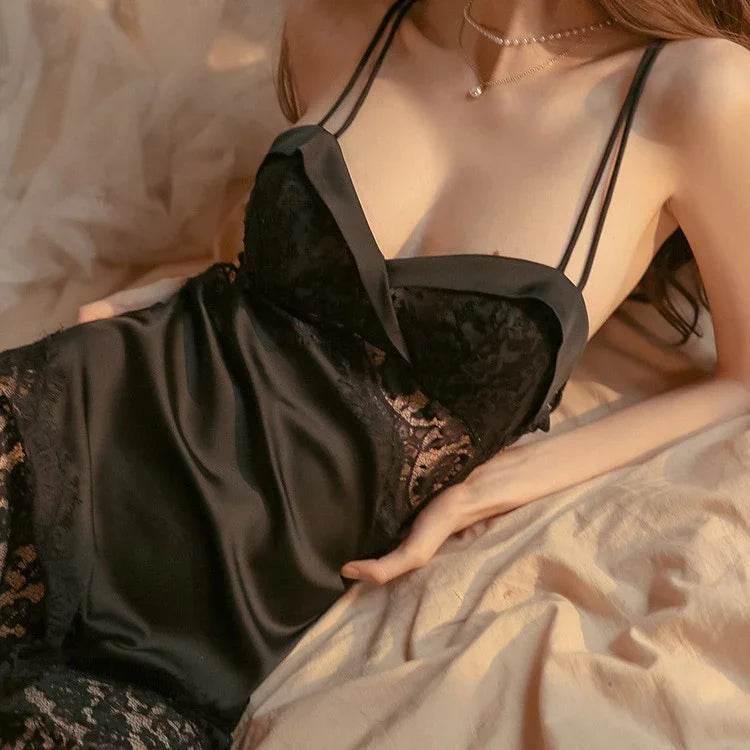 Sexy Summer Ice Silk Pajamas | Backless Small Chest Strap - ZA-Zola