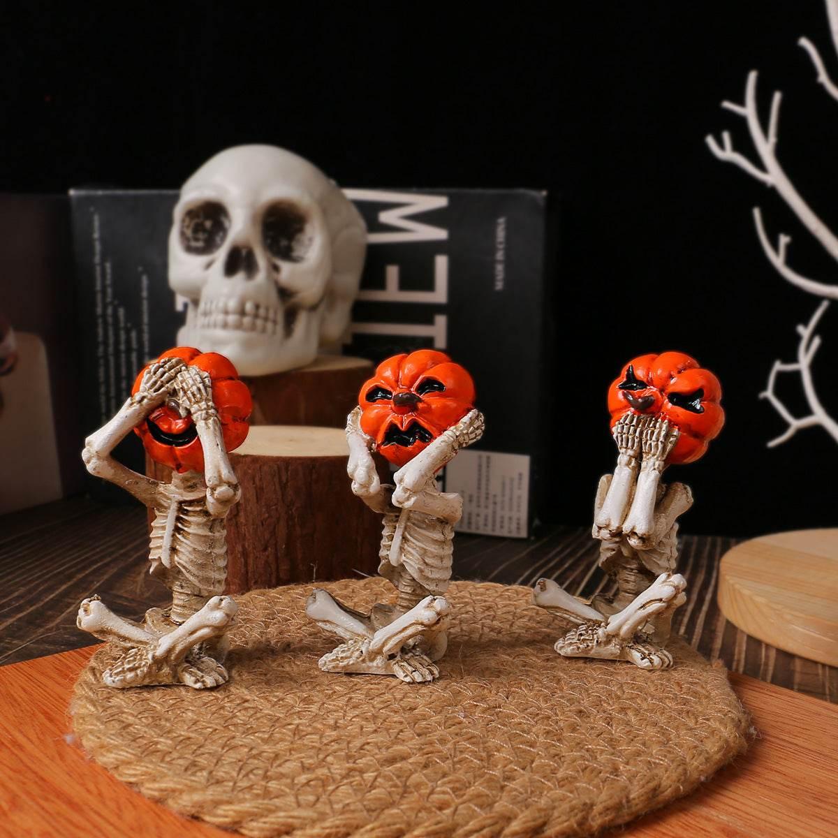 ZA-Zola Pumpkin Head Skull Doll Ornaments - ZA-Zola