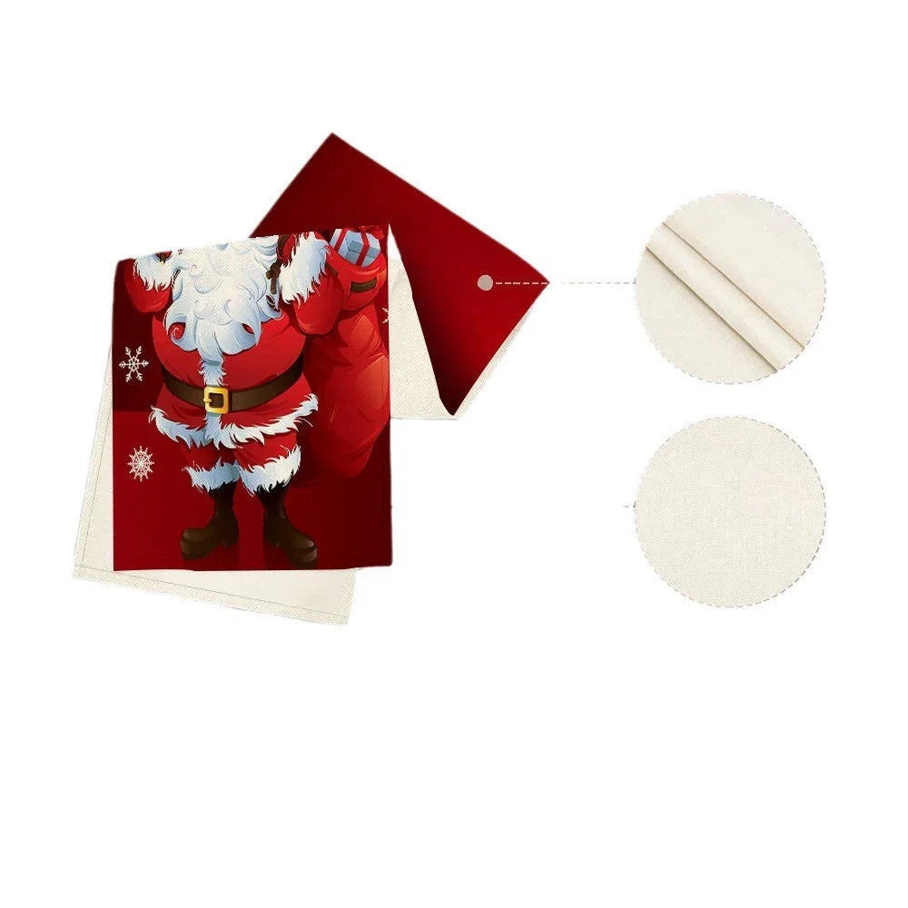 Snowman Table Mat – Linen Printed Christmas Table Runner Décor - ZA-Zola