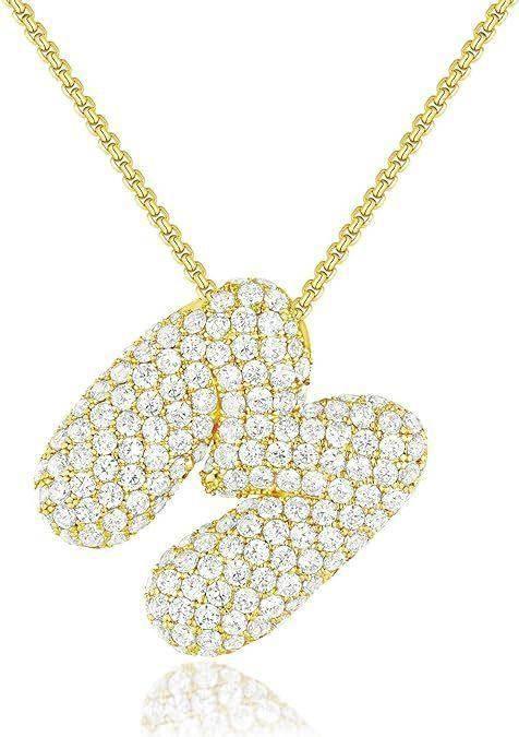 Zircon Balloon Letter Pendant Necklace for Women - ZA-Zola