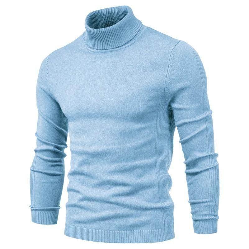 High Neck Men's Casual Knit Sweater – Warm & Stylish - ZA-Zola