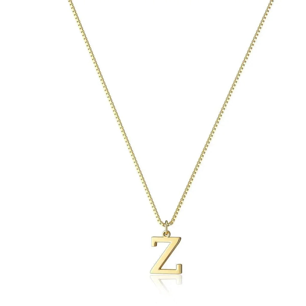 Gold Letter Pendant Necklace – Personalized Charm - ZA-Zola