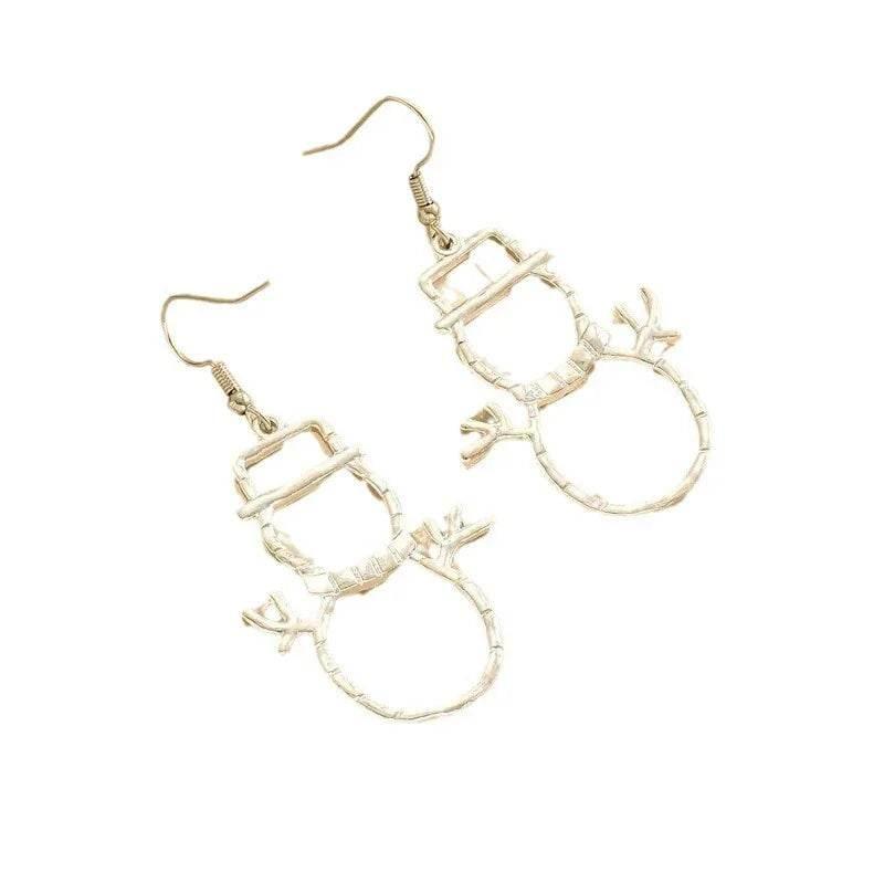 Personalized Snowman Earrings & Necklace - Christmas Jewelry - ZA-Zola