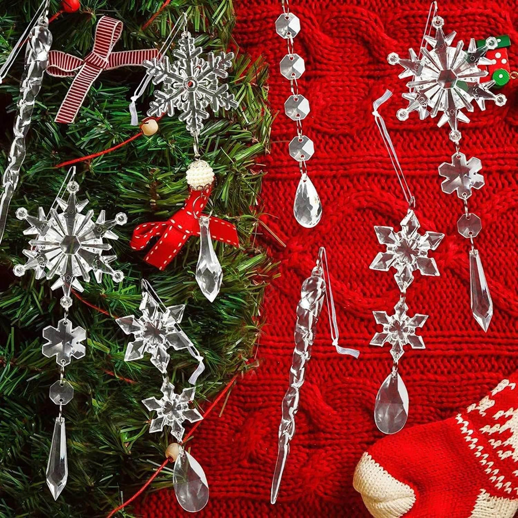 Christmas Tree Hanging Pendants Acrylic Ice Strip Ornaments - ZA-Zola