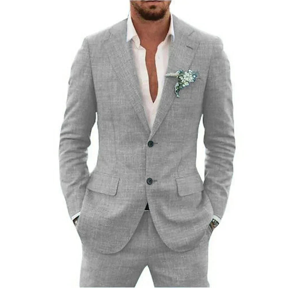 Men’s Two-piece Suit – Casual Slim Fit Daily Set - ZA-Zola