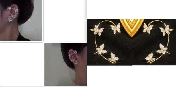 Butterfly Bow Ear Clip Earrings – Gold & Silver - ZA-Zola