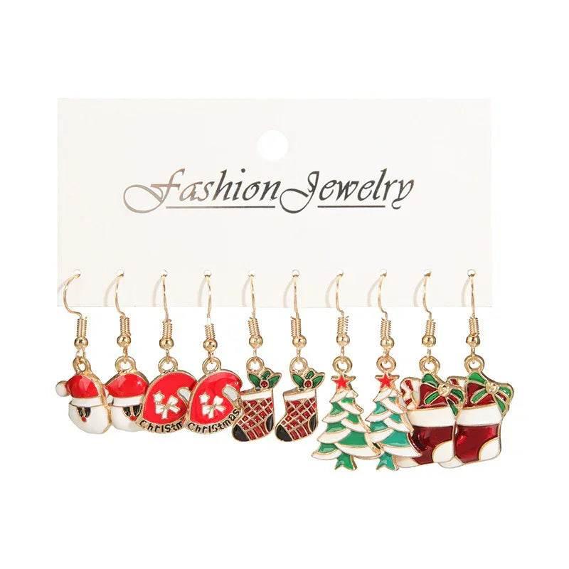 Festive Christmas Stud Earrings Set – Shop Now! - ZA-Zola