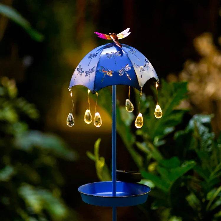 Wrought Iron Solar Bird Feeder Lamp | Garden Lighting - ZA-Zola