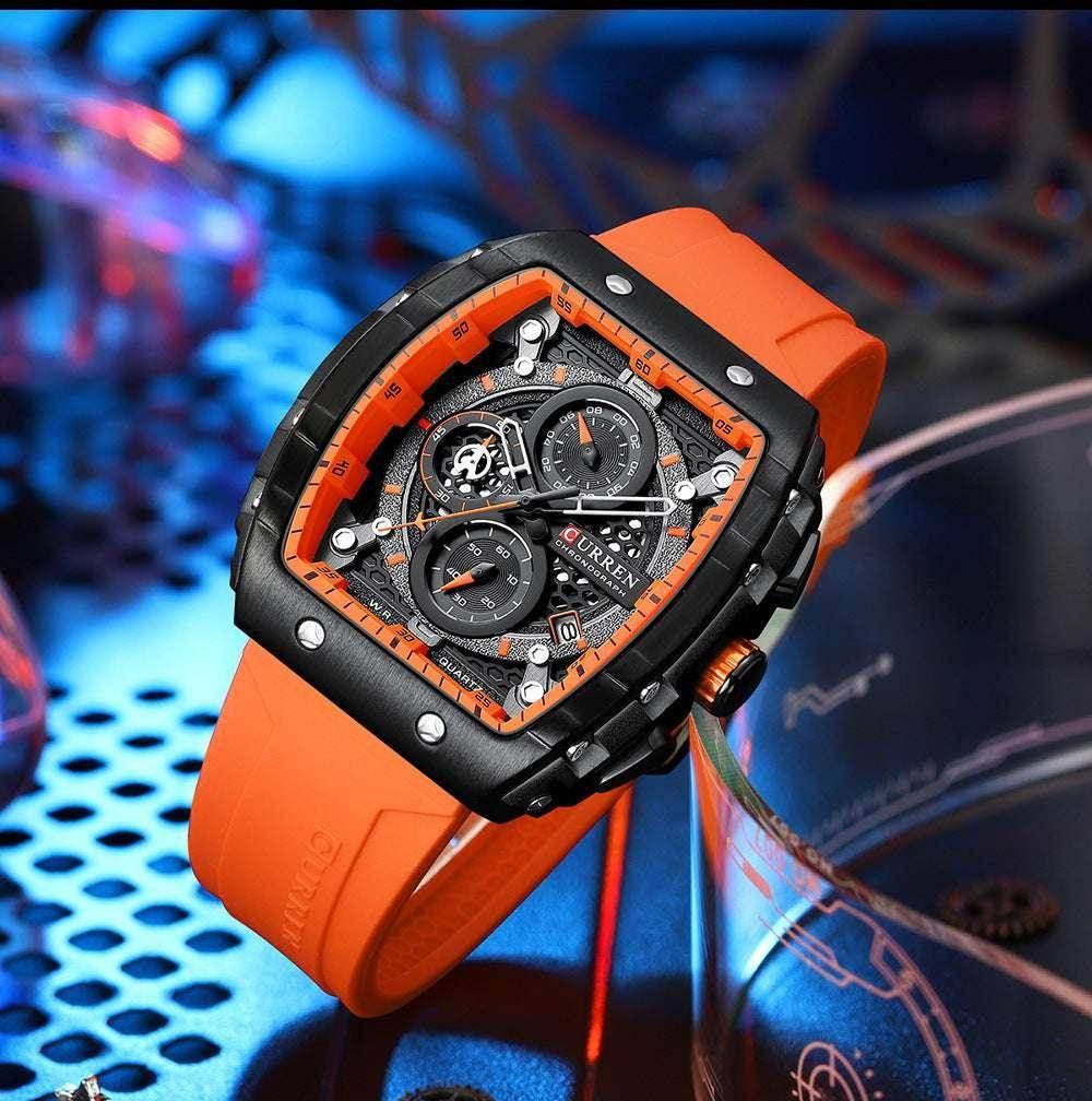 Men's Six-Pin Quartz Sports Watch – Stylish & Durable - ZA-Zola