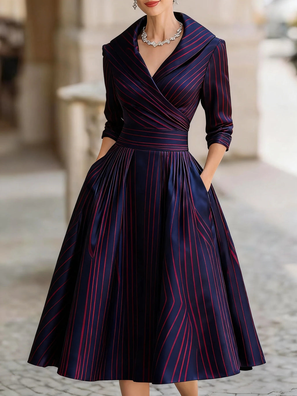 Elegant High Waist Long Sleeve Formal Maxi Dress for Women