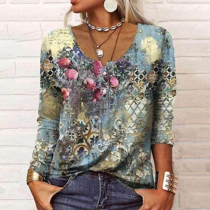 Personalized Floral T-Shirt – Long Sleeve Pullover - ZA-Zola