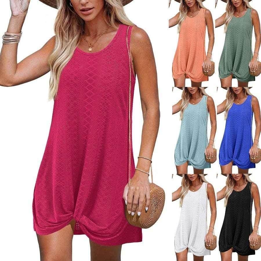 Hollow Out Sleeveless Beach Dress – S to XXL - ZA-Zola