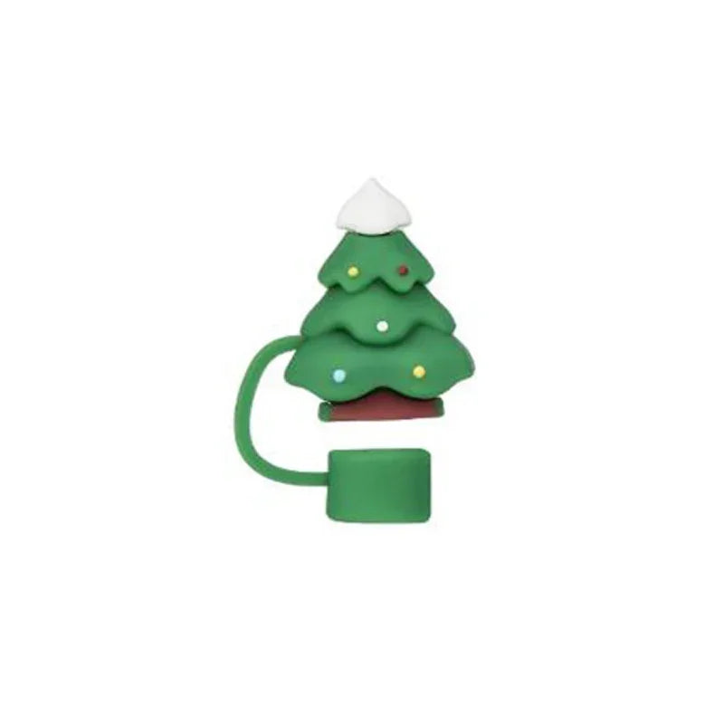 Christmas Straw Cover | 10mm Silicone Dust Cap Cup Accessory - ZA-Zola
