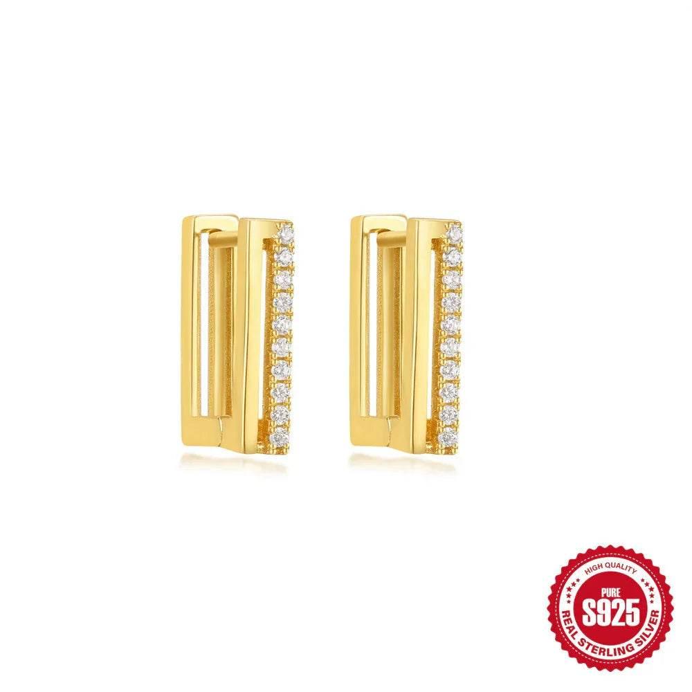 Simple S925 Sterling Silver Ear Clip – Elegant Geometric Design - ZA-Zola