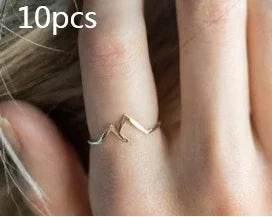Mountain Shaped Copper Ring for Women - ZA-Zola