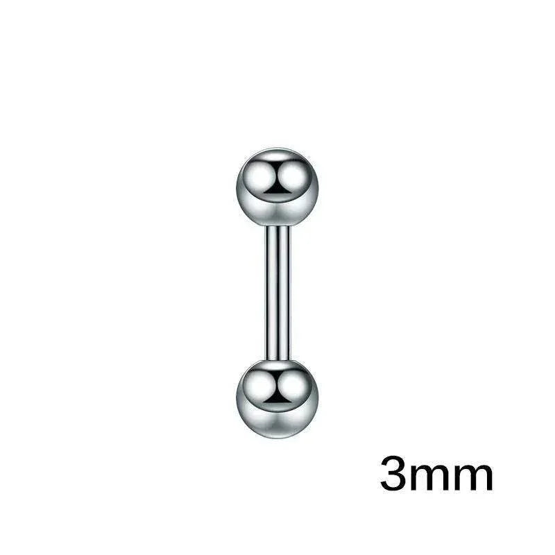 Titanium Steel Double-Sided Ball Stud Earrings – Modern Jewelry - ZA-Zola