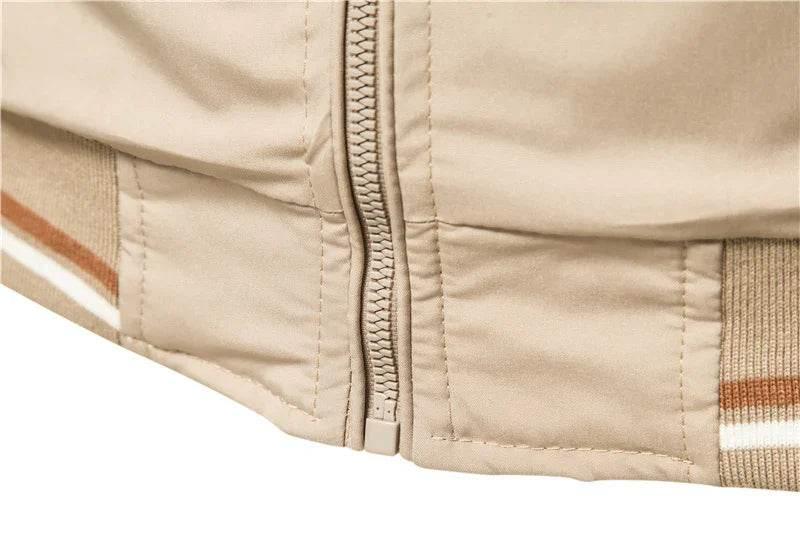 Men's Striped Zip-Up Jacket - Casual Sports Outerwear - ZA-Zola