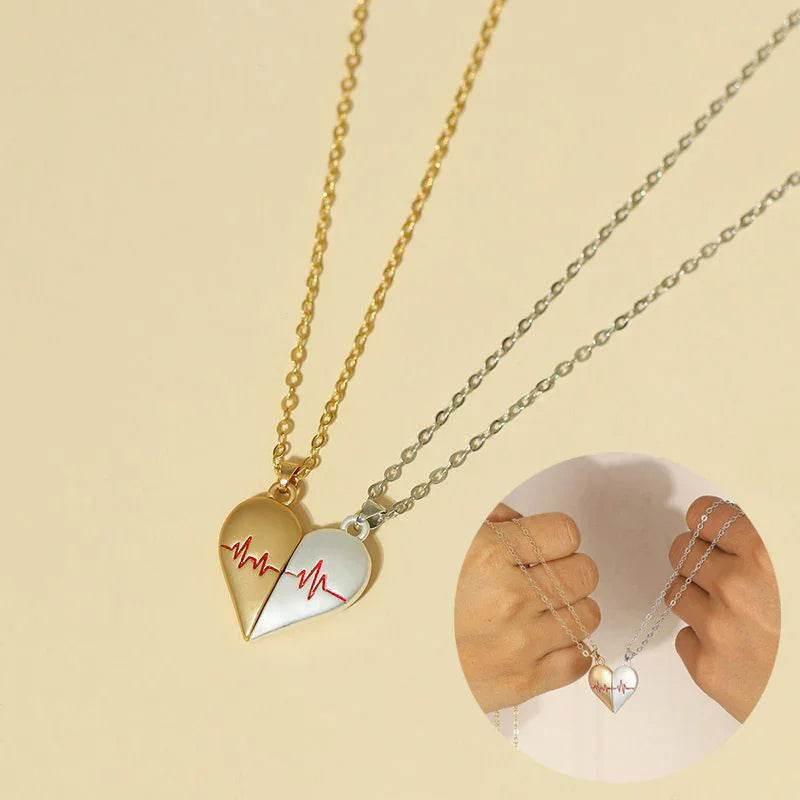 Magnetic Heartbeat Necklace for Couples - Shop Now! - ZA-Zola