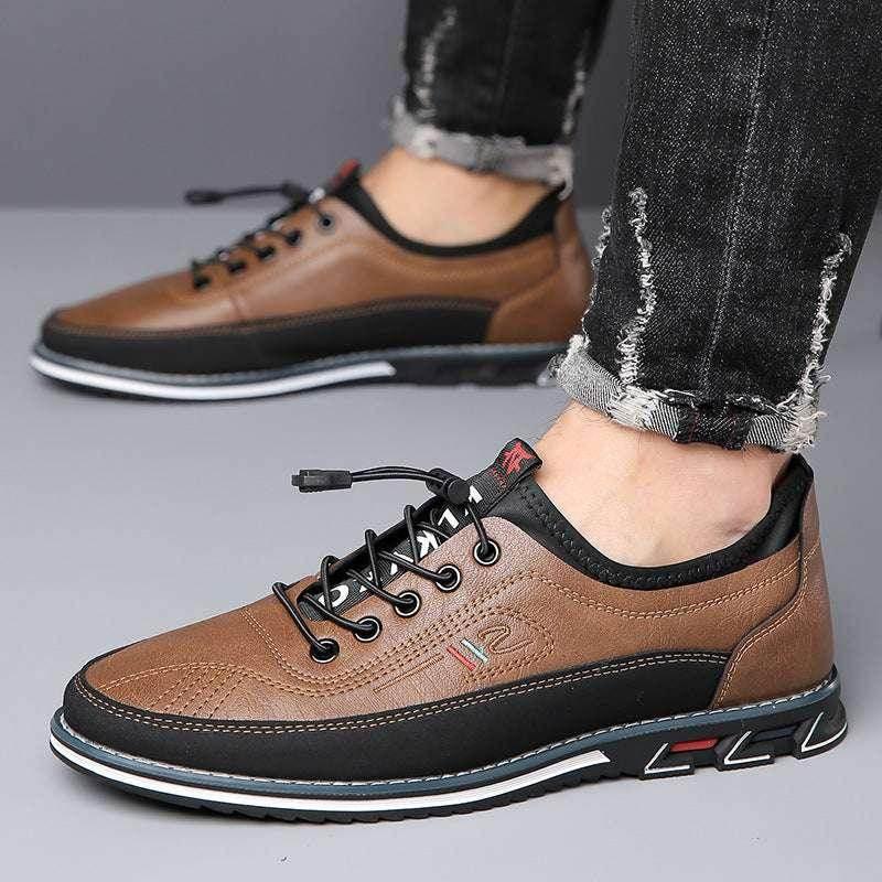 Men’s Waterproof Leather Shoes – Grip & Comfort - ZA-Zola