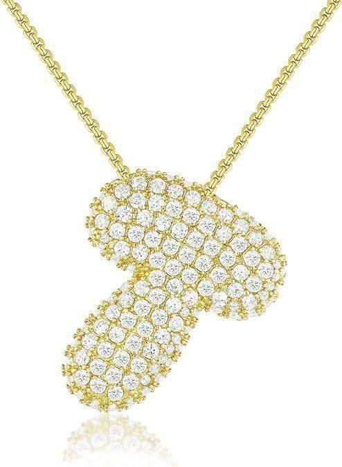 Zircon Balloon Letter Pendant Necklace for Women - ZA-Zola
