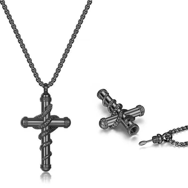 Shop 18K Gold Cross Snake Necklace – Order Now! - ZA-Zola