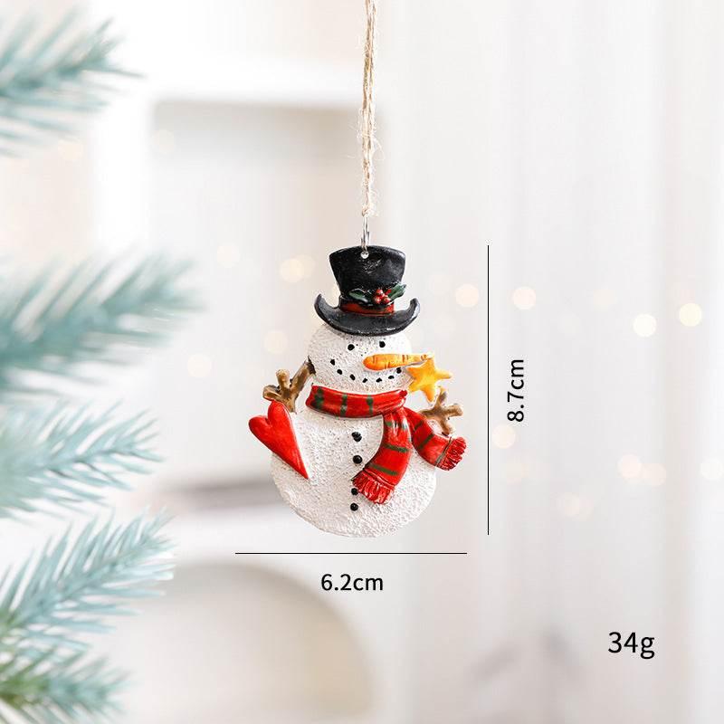 Christmas Gingerbread Snowman Pendant Cute Small Decor - ZA-Zola