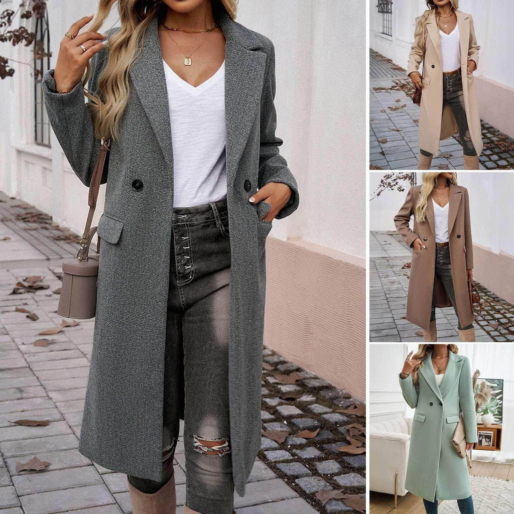 Buy Women's Turn-Down Collar Coat – Elegant Commuting - ZA-Zola
