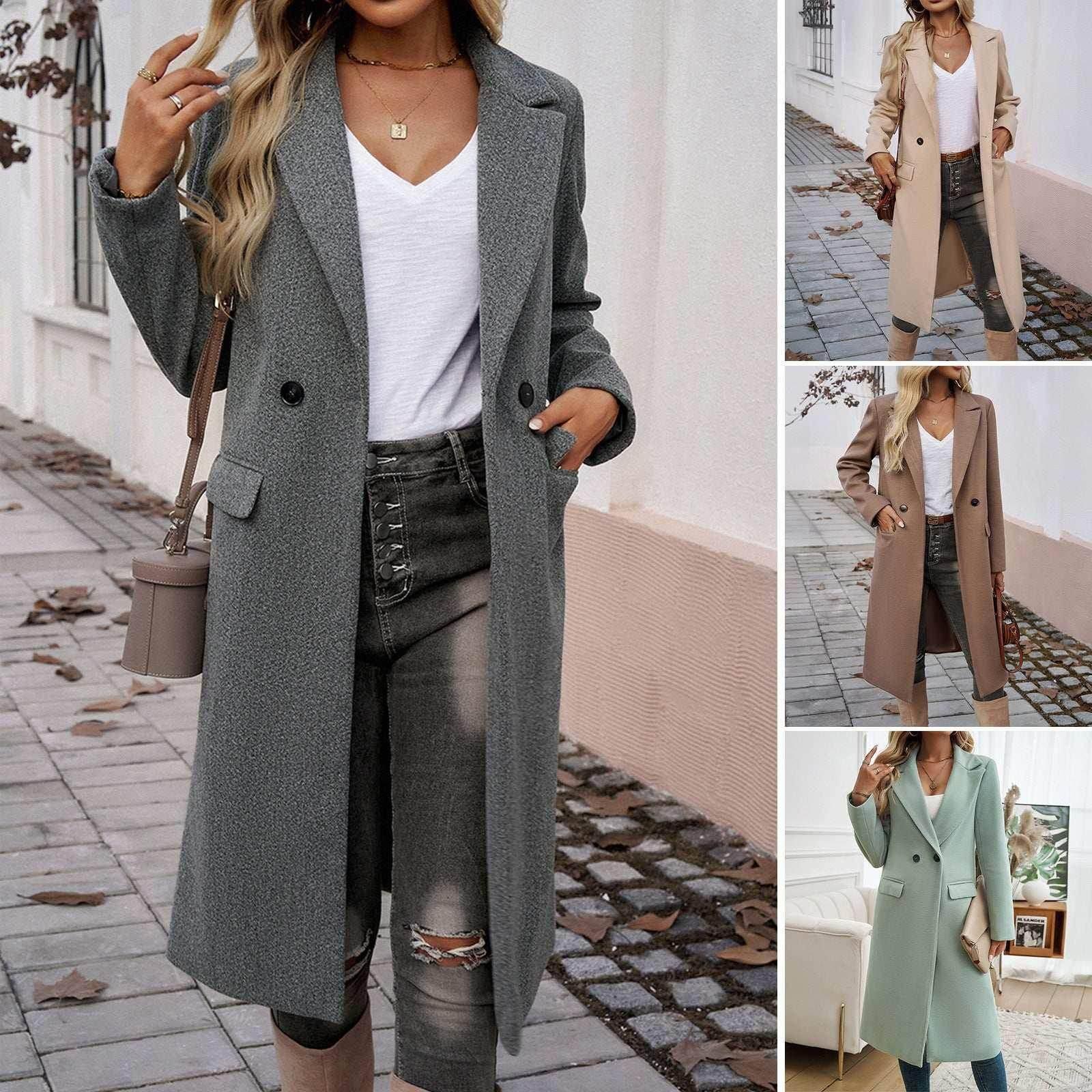Buy Women's Turn-Down Collar Coat – Elegant Commuting - ZA-Zola